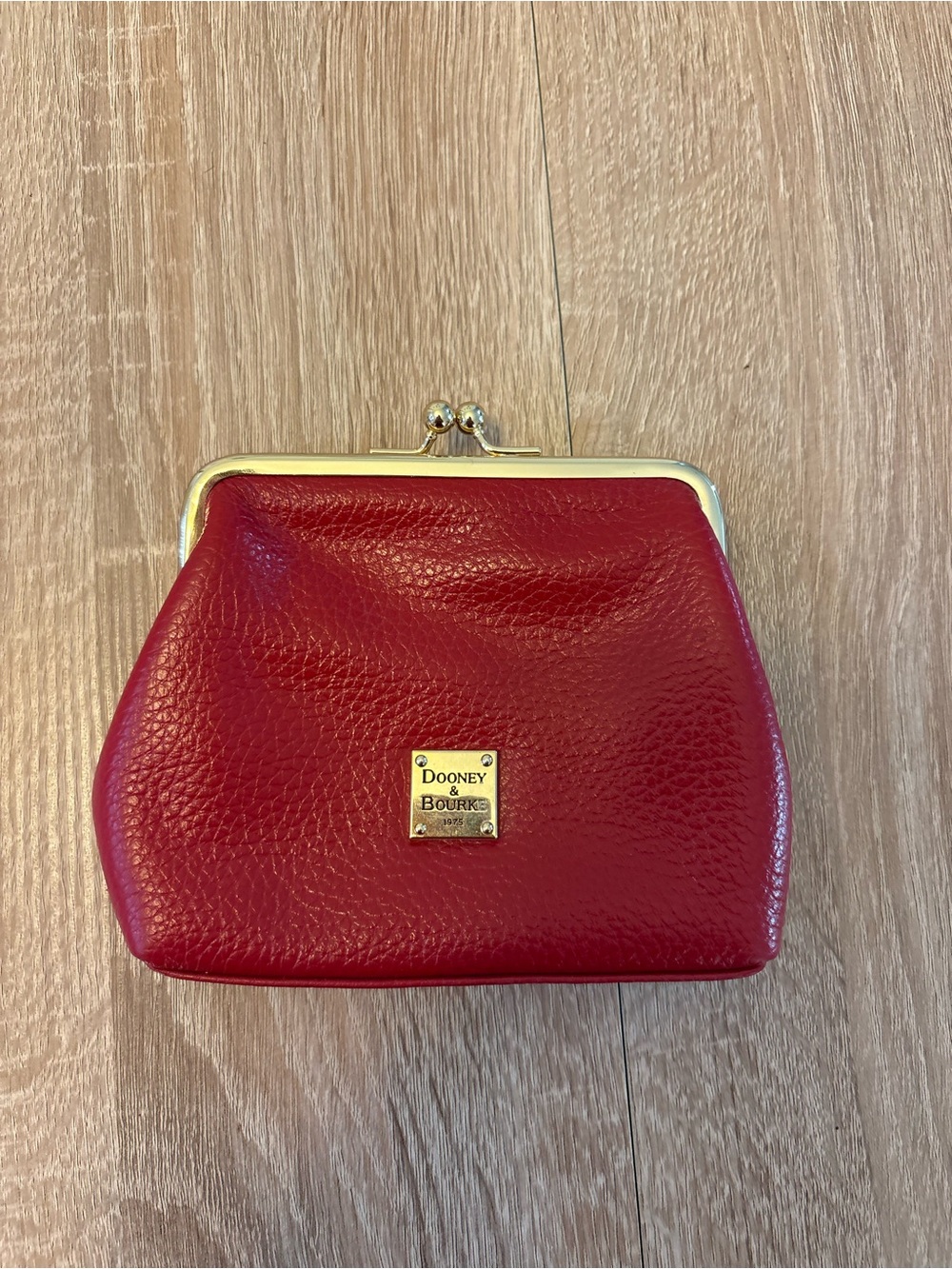 Dooney and Bourke Kisslock Pebbled Leather Coin Purse